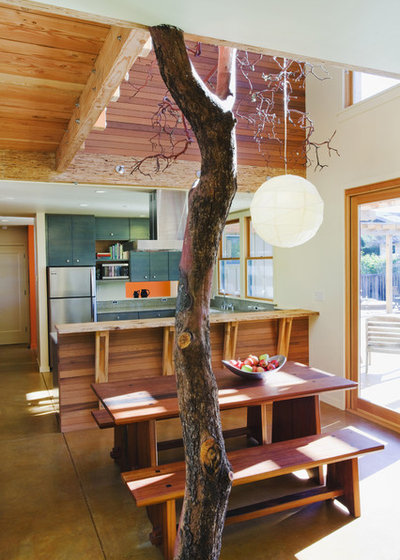 Rustic Dining Room by Arkin Tilt Architects