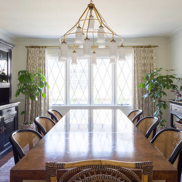 Santa Monica Eclectic Dining Room with Burlwood Dining Table