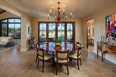 Elegant dining room photo in Santa Barbara