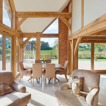An oak frame village-style home in Staffordshire