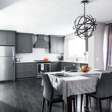 Shades Of Grey; Elegant Main Floor Kitchen Renovation