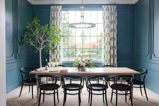 Transitional Dining Room by Crowell + Co. Interiors