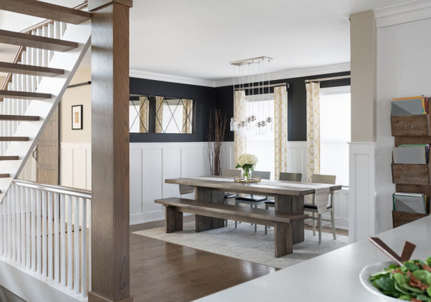 Transitional Dining Room by Esslinger Design Company