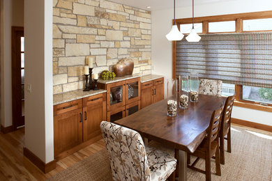 Inspiration for a transitional dining room remodel in Boston