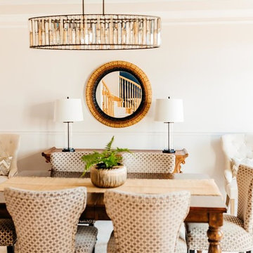 Simple White & Navy Dining Room | Helena Alkhas | A Personal Organizer