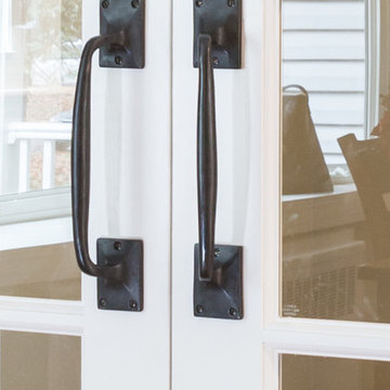 Sliding Doors with Black Hardware