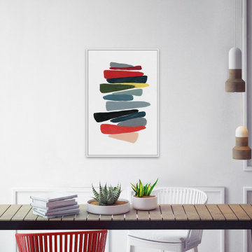 "Sliding Down" Floater Framed Painting Print on Canvas