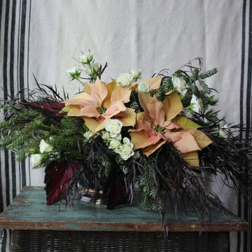 Slow Flowers December 2019 Design Inspiration: Holiday Florals w/ Poinsettias