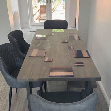 Solid Wood Industrial Bespoke Dining Table
