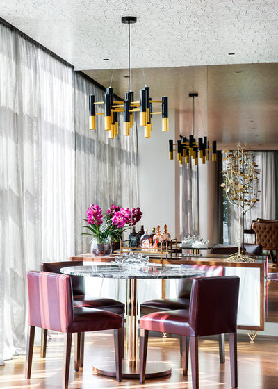 Contemporary Dining Room by Alexander Pollock Interiors