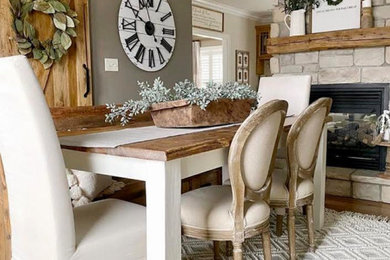 Inspiration for a country dining room in Charlotte.