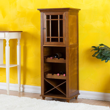 Southwestern Stlye Dining Room with Wine Cabinet