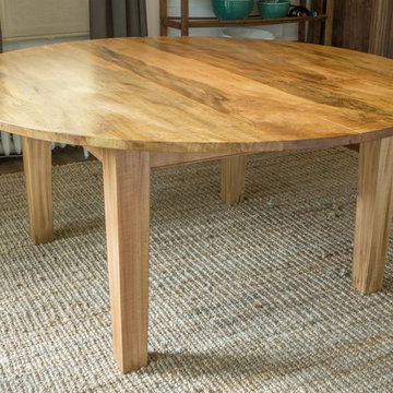 Spalted Tiger Maple Dining Table without Leaves