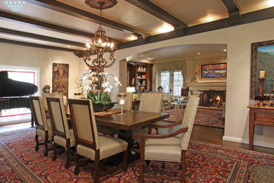 Tuscan dining room photo in Los Angeles