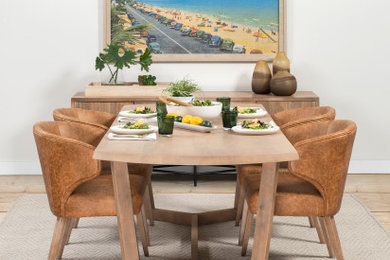 Island style dining room photo in Vancouver
