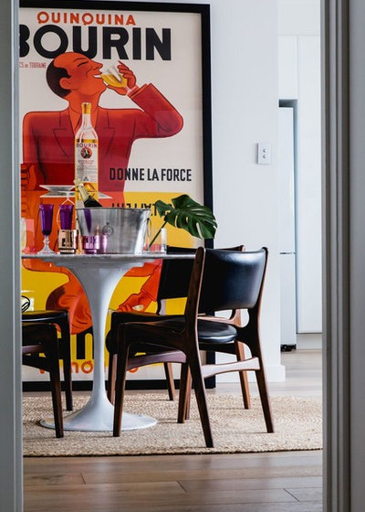 Retro Dining Room by The Den Interiors