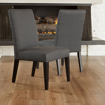 Stanton Dark Blue Fabric Dining Chairs (Set of 2)