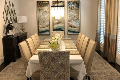 Dining room - transitional dining room idea in Dallas