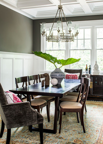 Transitional Dining Room by Terracotta Design Build