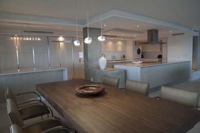 Example of a minimalist dining room design in Miami