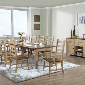 Sunset Trading 12 Piece Brook Rectangular Extension Dining Set with Sideboard