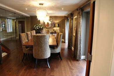 This is an example of a modern dining room in Surrey.