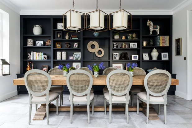 Transitional Dining Room by Anna Wilson Interiors