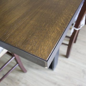 Tavolo su misura in legno e ferro
