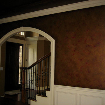 textured dining room walls