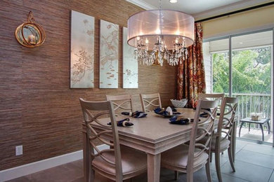 Dining room - asian dining room idea in Tampa