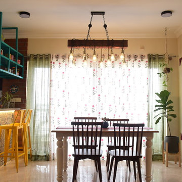 The eclectic dining space