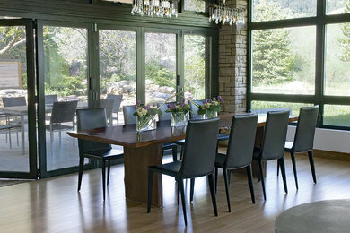 Inspiration for a contemporary dining room remodel in Denver