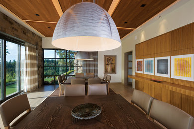 Large contemporary dining room in Seattle.
