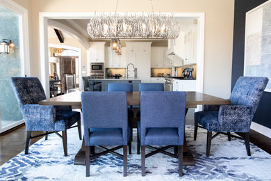 Inspiration for a transitional dining room remodel in Kansas City