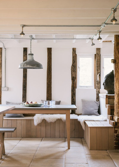 Rustic Dining Room by deVOL Kitchens