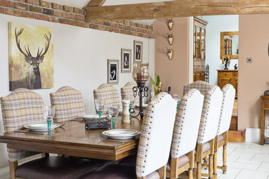 Country dining room in Wiltshire.