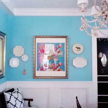 tiffany blue dining room | clean white millwork