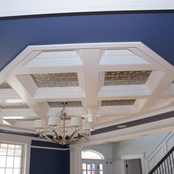 Tin coffered ceiling
