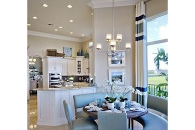 Inspiration for a transitional dining room remodel in Miami