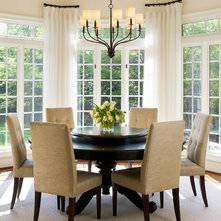 Transitional Dining Room by Barnes Vanze Architects, Inc.