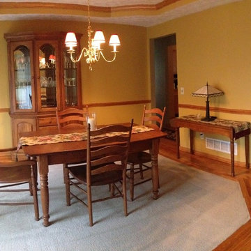 Traditional open dining room