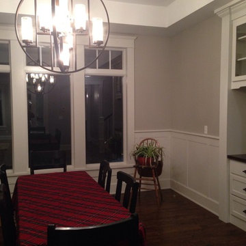 Traditional White Trim and Wainscoting