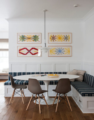 Transitional Dining Room by indi interiors