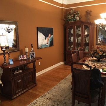 Transitional Dining Room (Before and After) - By designer Rachel Rosson
