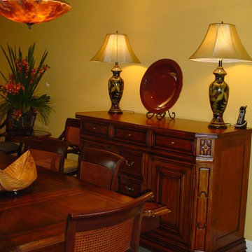 Transitional Island Style Dining Room Design Ho'olei at Grand Wailea