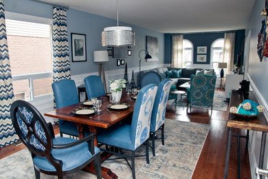Travel Inspired Living and Dining Room