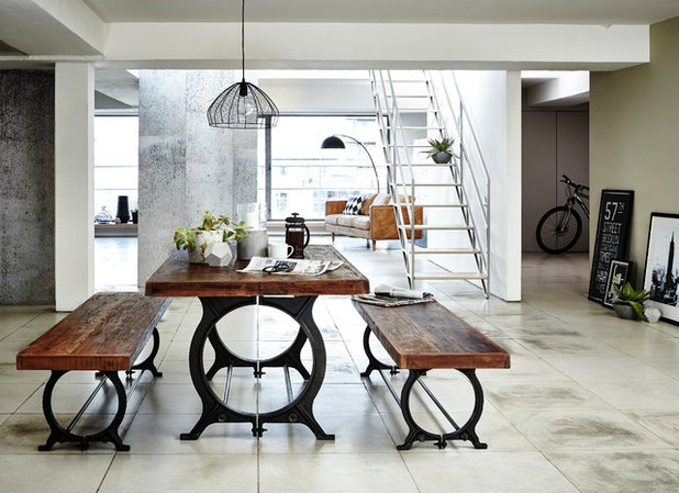 Industrial Dining Room by Barker and Stonehouse