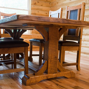 Trestle Base Reclaimed Wood Dining Table