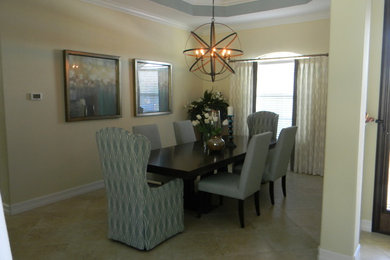 Dining room - coastal dining room idea in Miami