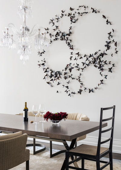 Transitional Dining Room by Elizabeth Bolognino Interiors LLC